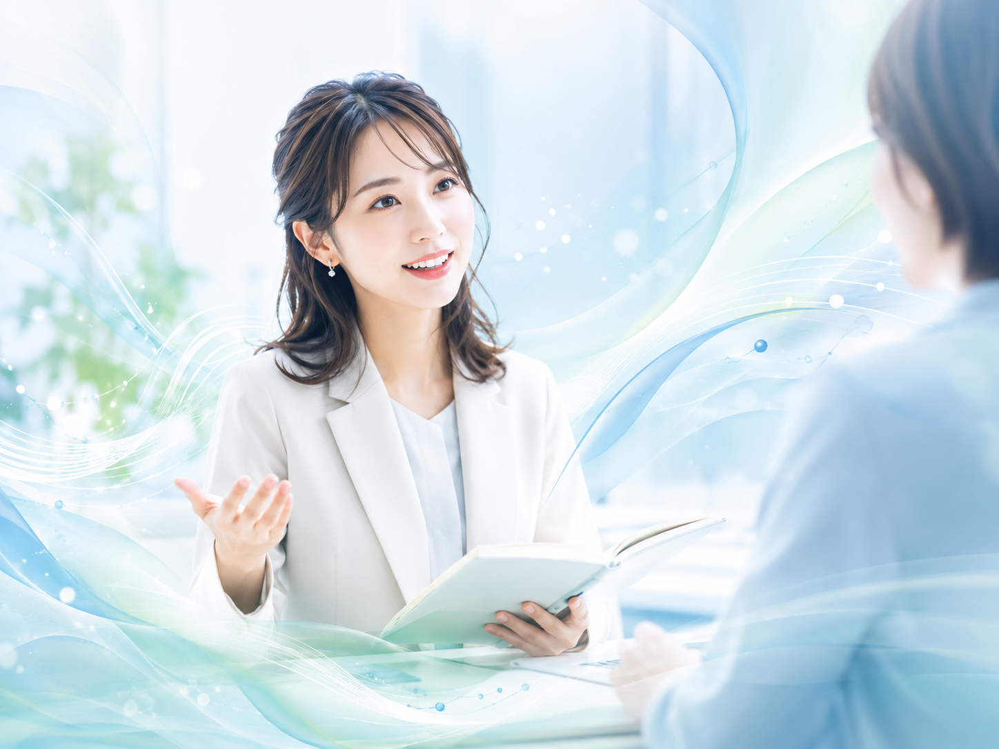 採用課題を整理しながら打ち合わせをする様子